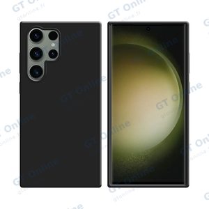 Coque Silicone Compatible pour Samsung Galaxy S23 Ultra 5G S918 (#3) Noir