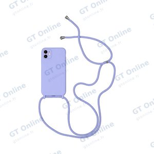 Coque Silicone avec Cordon Apple iPhone 11 (04) Violet