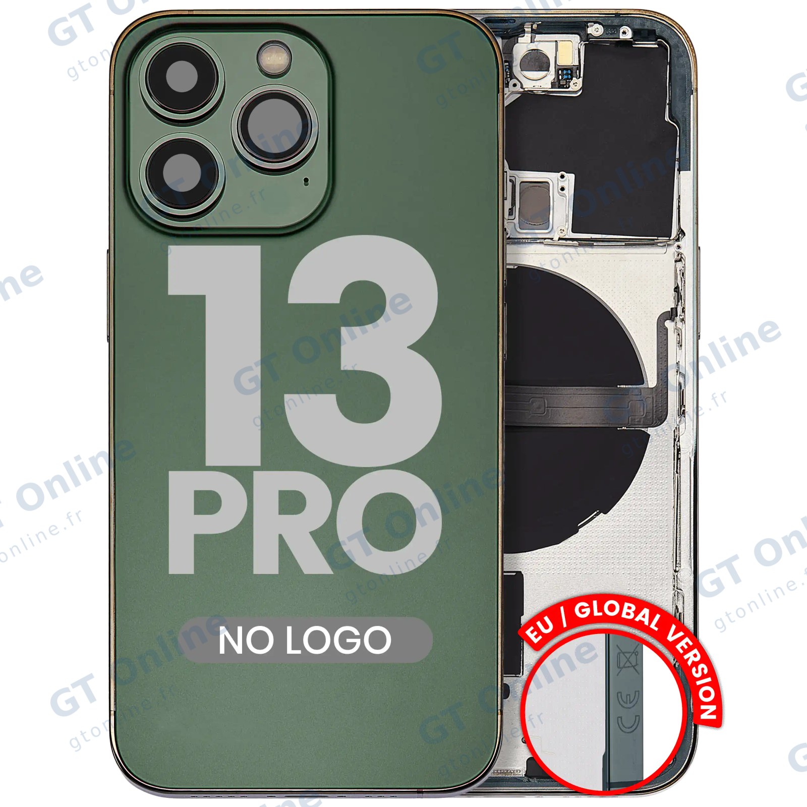Châssis pour Apple iPhone 13 Pro (version EU, compatible premium, Alpine Green)