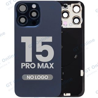 Vitre arrière pour Apple iPhone 15 Pro Max (sans logo, compatible, Blue Titanium) — réf. 107082130574