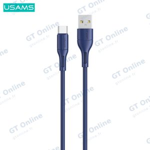 Câble Data USB vers USB-C Usams SJ501USB03 US-SJ501 U68 2A (1m) Bleu