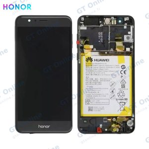 Bloc Écran Complet avec Châssis et Batterie Original Honor 8 02350VAS Noir