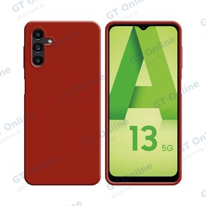 Coque Silicone Compatible pour Samsung Galaxy A13 5G A136/Galaxy A04s A047F (#1) Rouge