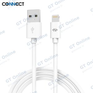 Pack Câble Data USB vers Lightning CONNECT MC-CLB1 12W (1m) Bulk x10 Blanc