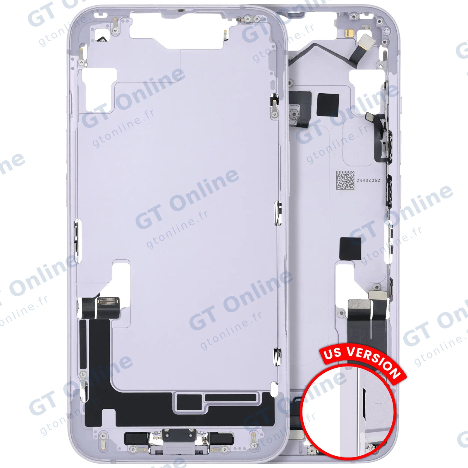 Châssis pour Apple iPhone 14 (version US, origine d'occasion — grade B, violet)