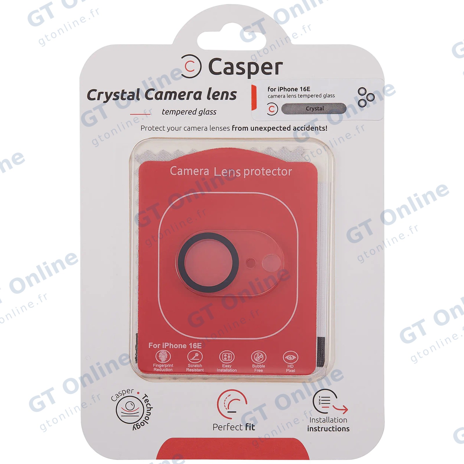 Protection de lentilles de caméra pour Apple iPhone 16e (Crystal Full Cover)