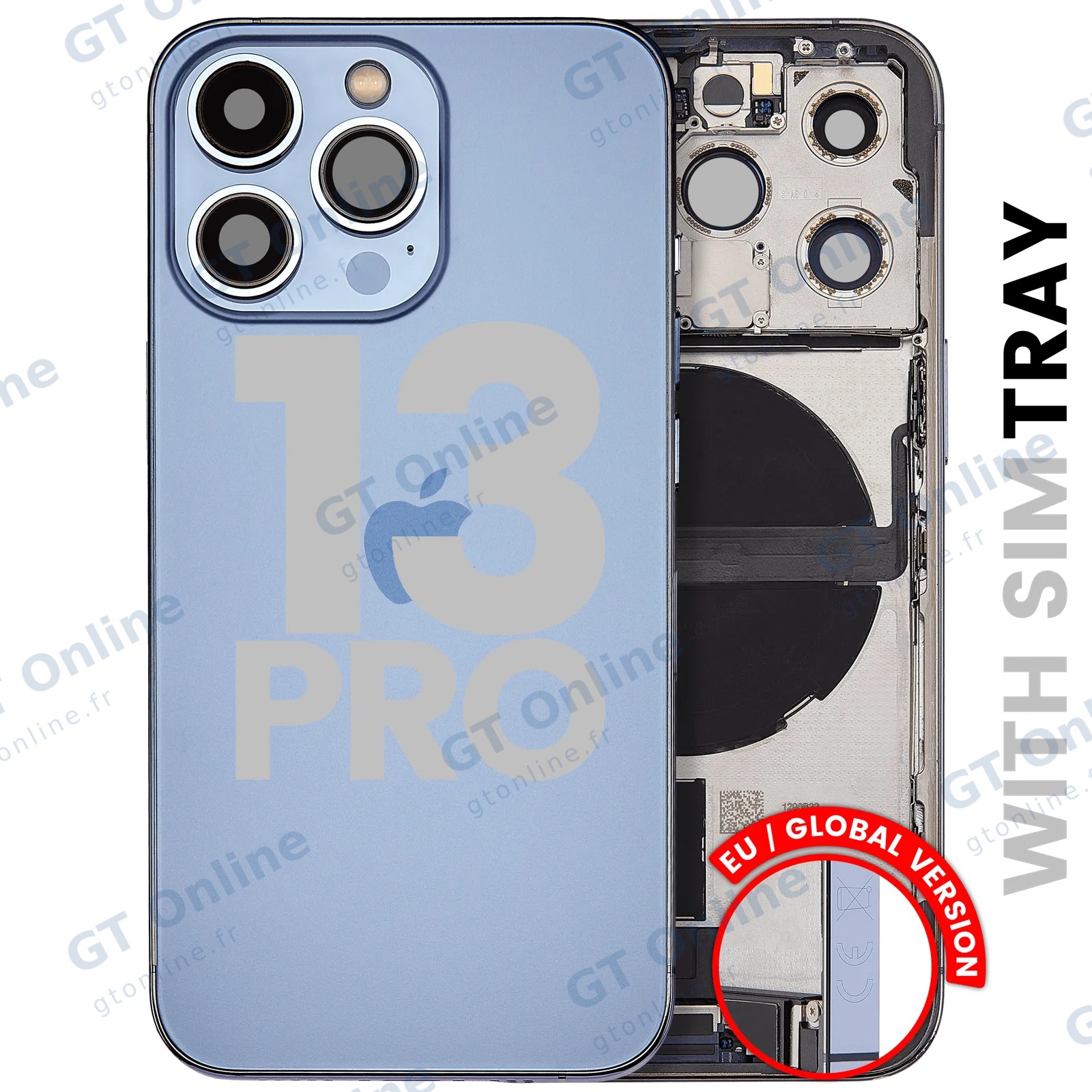 Châssis pour Apple iPhone 13 Pro (version EU, origine d'occasion — grade B, Sierra Blue)