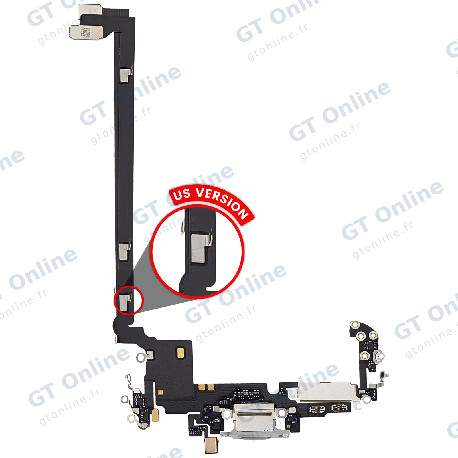 Dock de charge pour Apple iPhone 17 Pro Max (origine d'occasion, version US, argent)