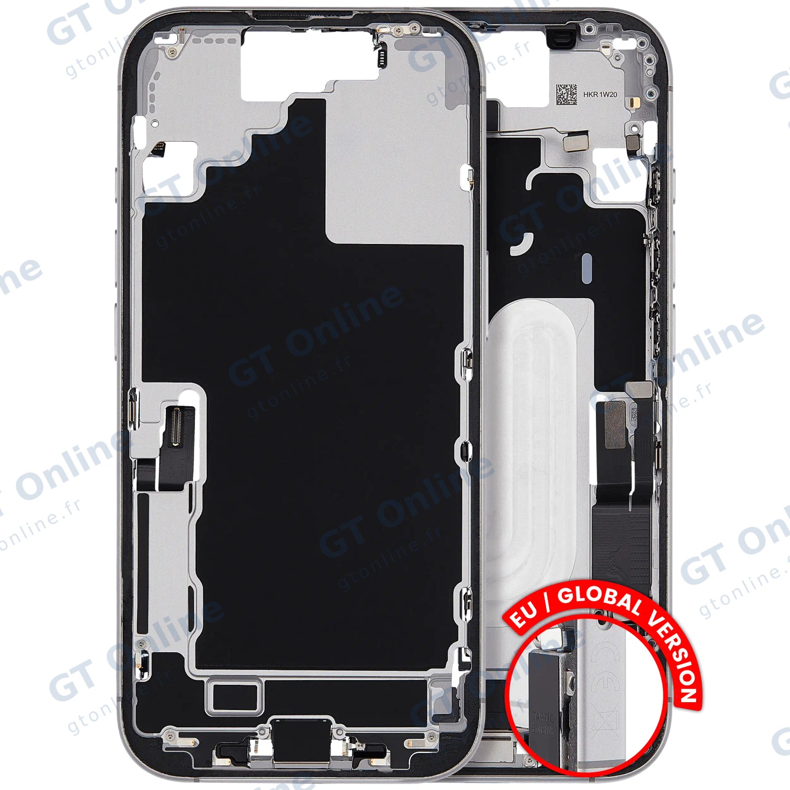 Châssis pour Apple iPhone 17 (version EU, origine d'occasion — grade A, blanc)