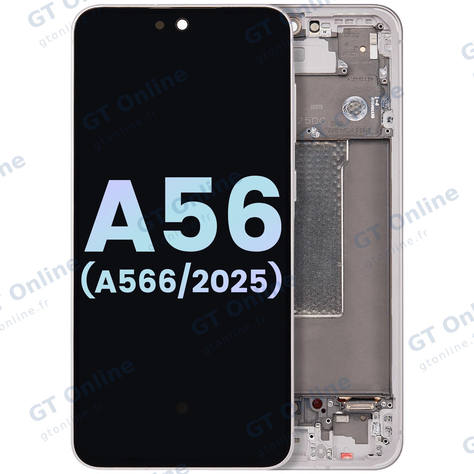 Écran OLED avec châssis pour Samsung Galaxy A56 5G (A566 / 2025) (pack service origine, rose)