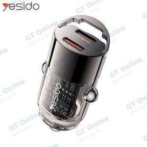 Chargeur Allume-Cigare Yesido Y69 SUPER FAST (2x Type-C PD30W) Noir
