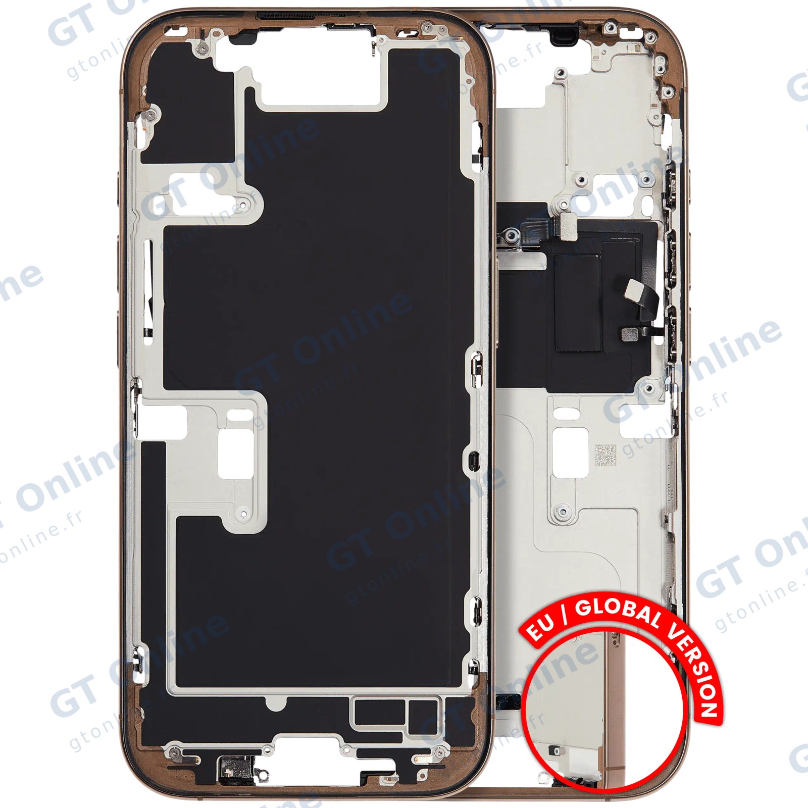 Châssis pour Apple iPhone 16 Pro (version EU, origine d'occasion — grade B, Desert Titanium)