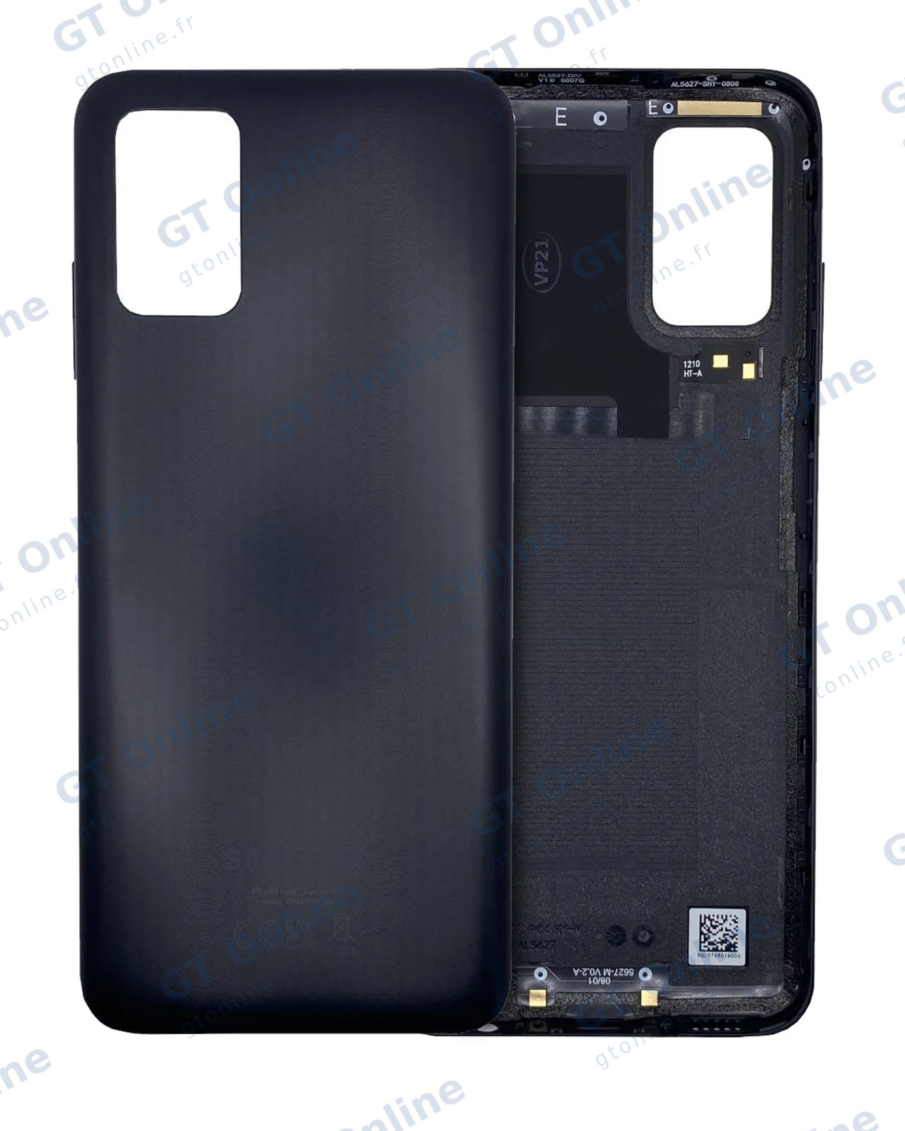 Vitre arrière pour Samsung Galaxy A03S (A037M / 2021) (pack service origine, noir)
