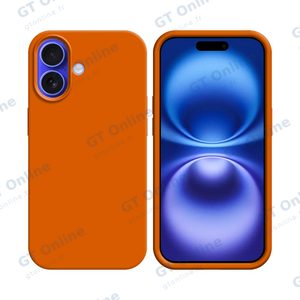 Coque Silicone Compatible pour Apple iPhone 16 Plus (#13) Orange