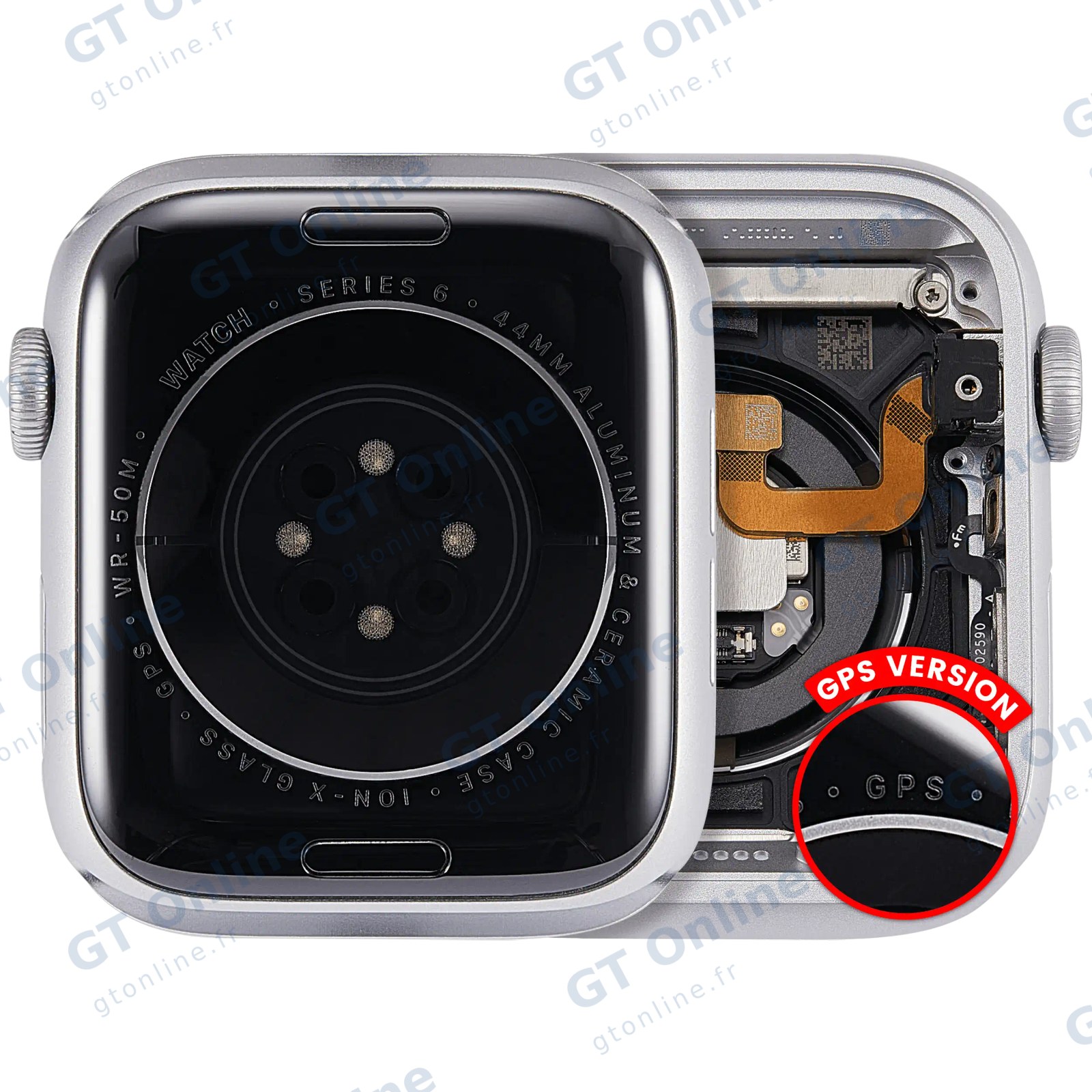 Châssis pour Apple Watch Series 6 (44MM) (origine d'occasion — grade A, version GPS, Aluminum / Silver)
