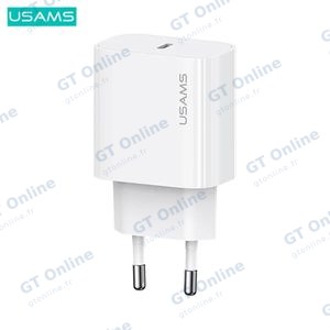 Chargeur Secteur USB-C Usams US-CC226 T65 20W Blanc
