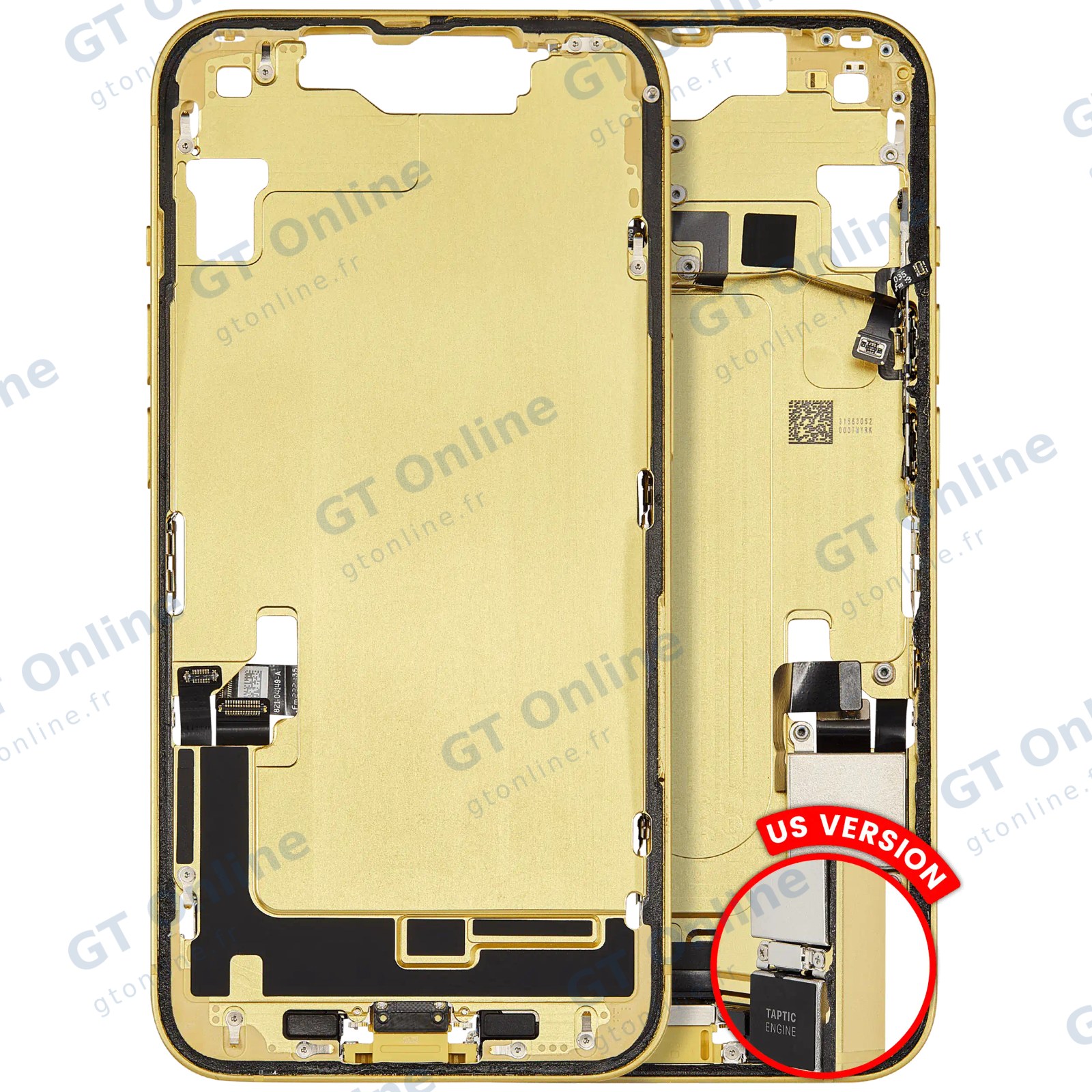 Châssis pour Apple iPhone 14 (version US, origine d'occasion — grade B, jaune)
