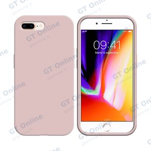 Coque Silicone Compatible pour Apple iPhone 7 Plus/iPhone 8 Plus (#12) Rose Gold