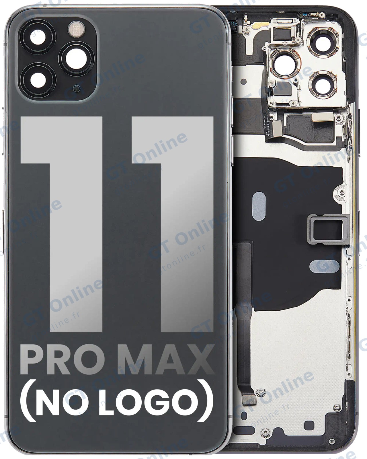 Châssis pour Apple iPhone 11 Pro Max (sans logo, compatible premium, gris sidéral)