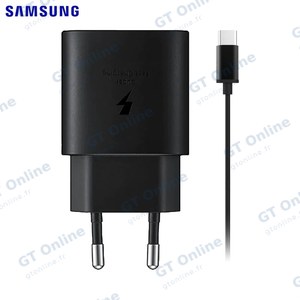 Chargeur Secteur USB-C Samsung 15W 2A avec Câble Type-C vers Type-C (1m) EP-T1510XBEGEU Noir