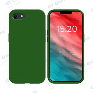 Coque Silicone Compatible pour Apple iPhone 7/iPhone 8/iPhone SE (2nd Gen)/iPhone SE (3e Gen) (#52) Vert Foncé