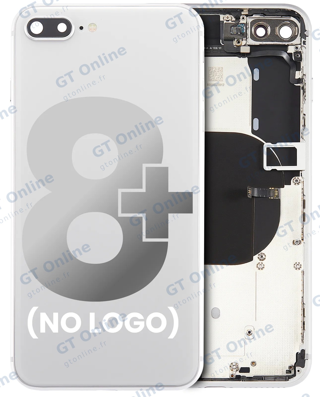 Châssis pour Apple iPhone 8 Plus (sans logo, compatible premium, argent)