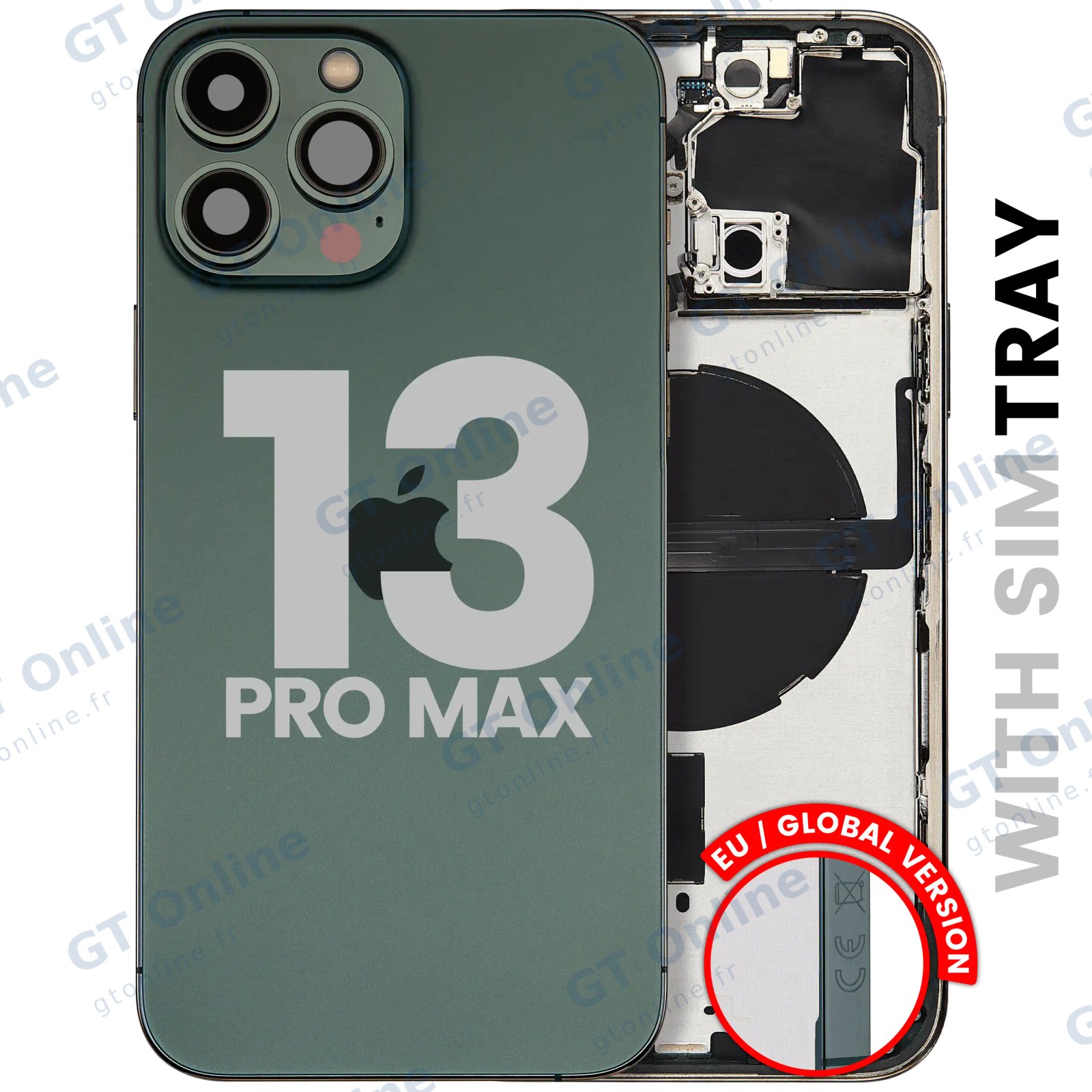Châssis pour Apple iPhone 13 Pro Max (version EU, origine d'occasion — grade A, Alpine Green) — réf. 107082144412