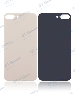 Vitre arrière pour Apple iPhone 8 Plus (compatible, sans logo, or) — vue 1
