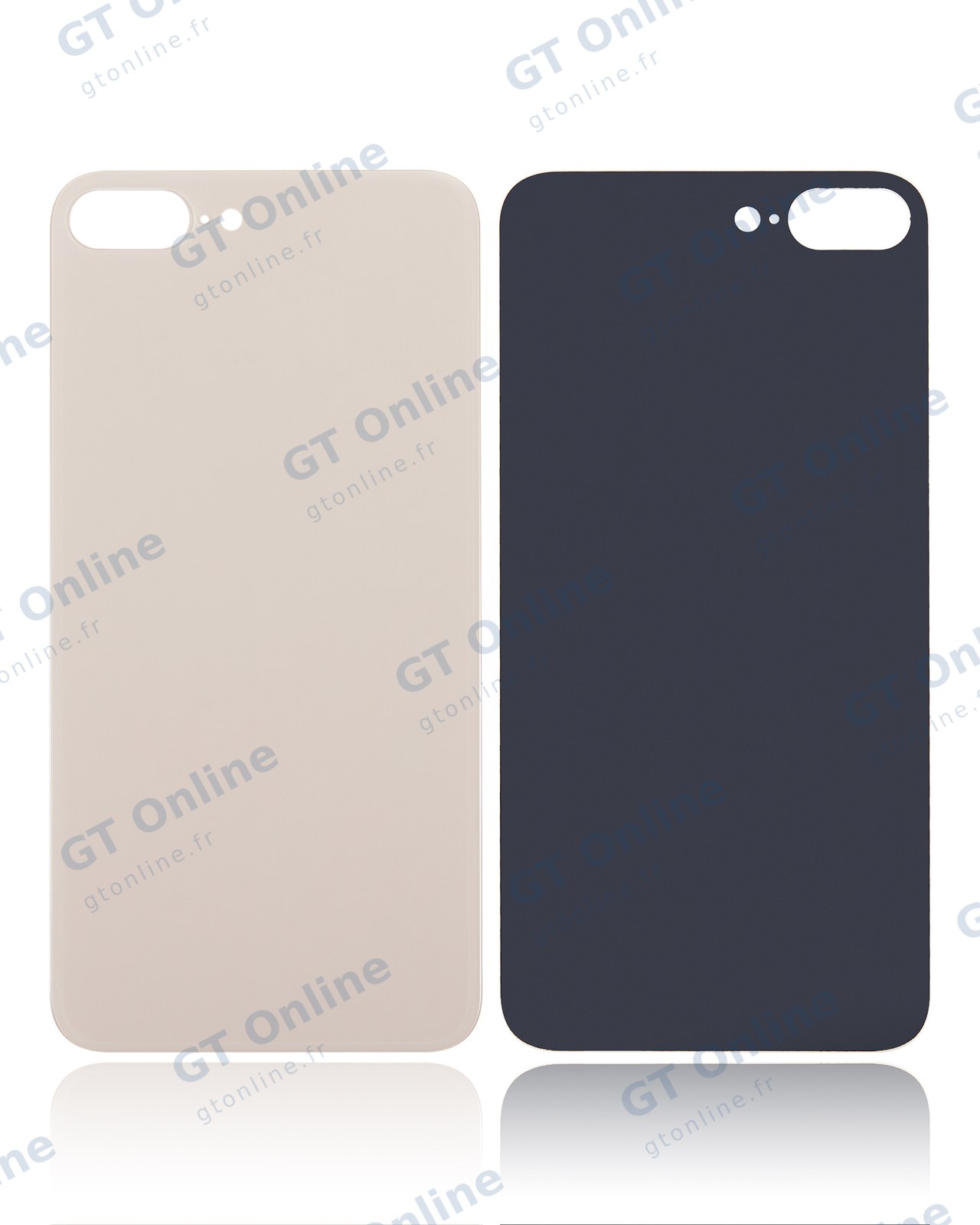 Vitre arrière pour Apple iPhone 8 Plus (compatible, sans logo, or) — vue 1