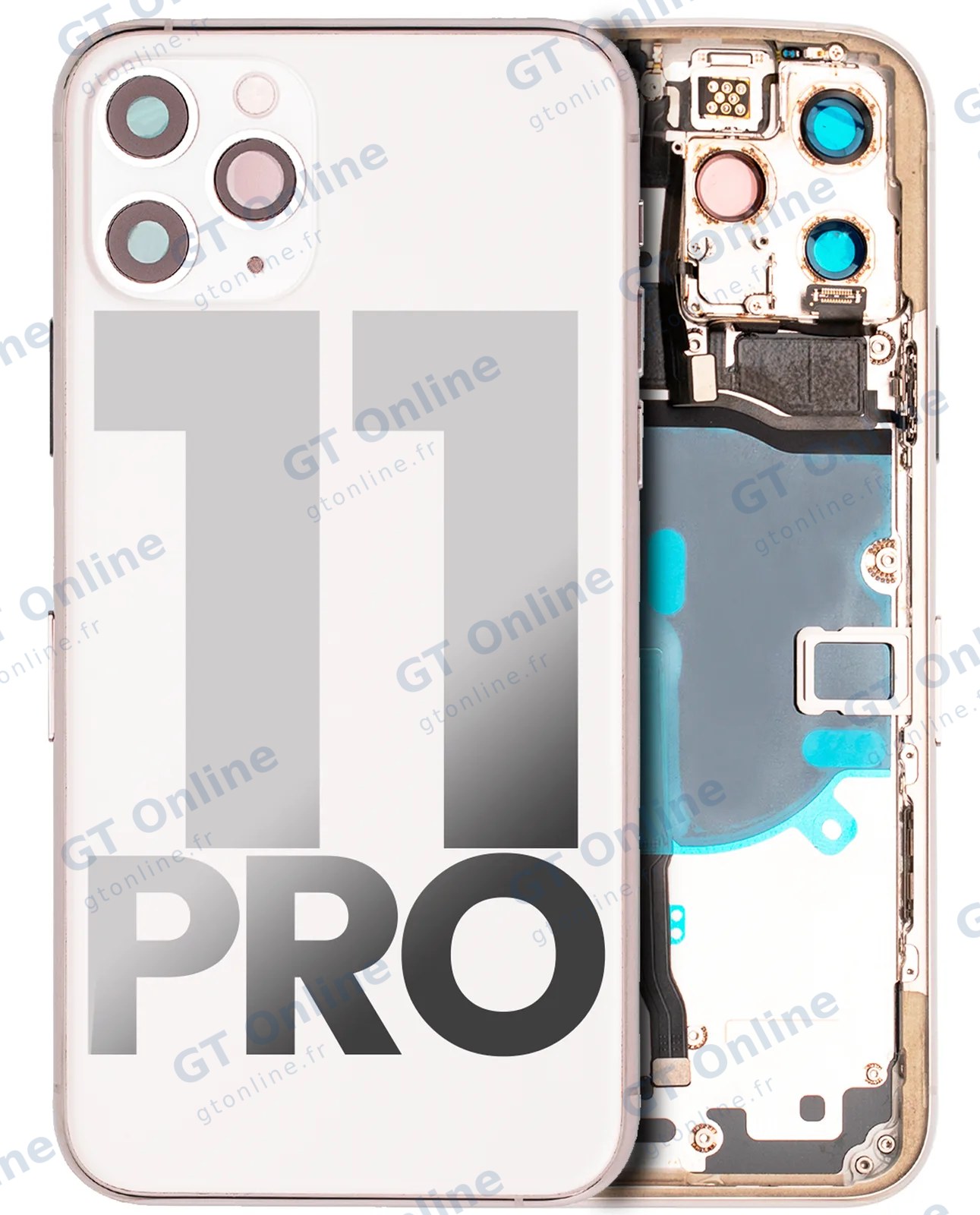 Châssis pour Apple iPhone 11 Pro (origine d'occasion — grade B, argent)