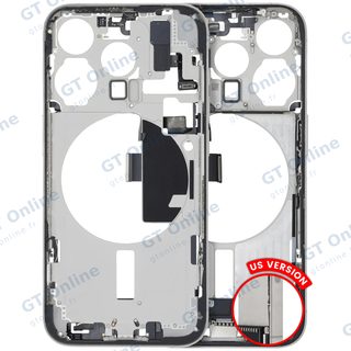 Châssis pour Apple iPhone 15 Pro (version US, origine d'occasion — grade A, White Titanium)