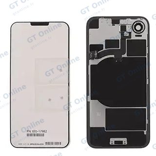 Vitre arrière avec MagSafe, NFC et nappe flash pour Apple iPhone 16e (origine, noir)