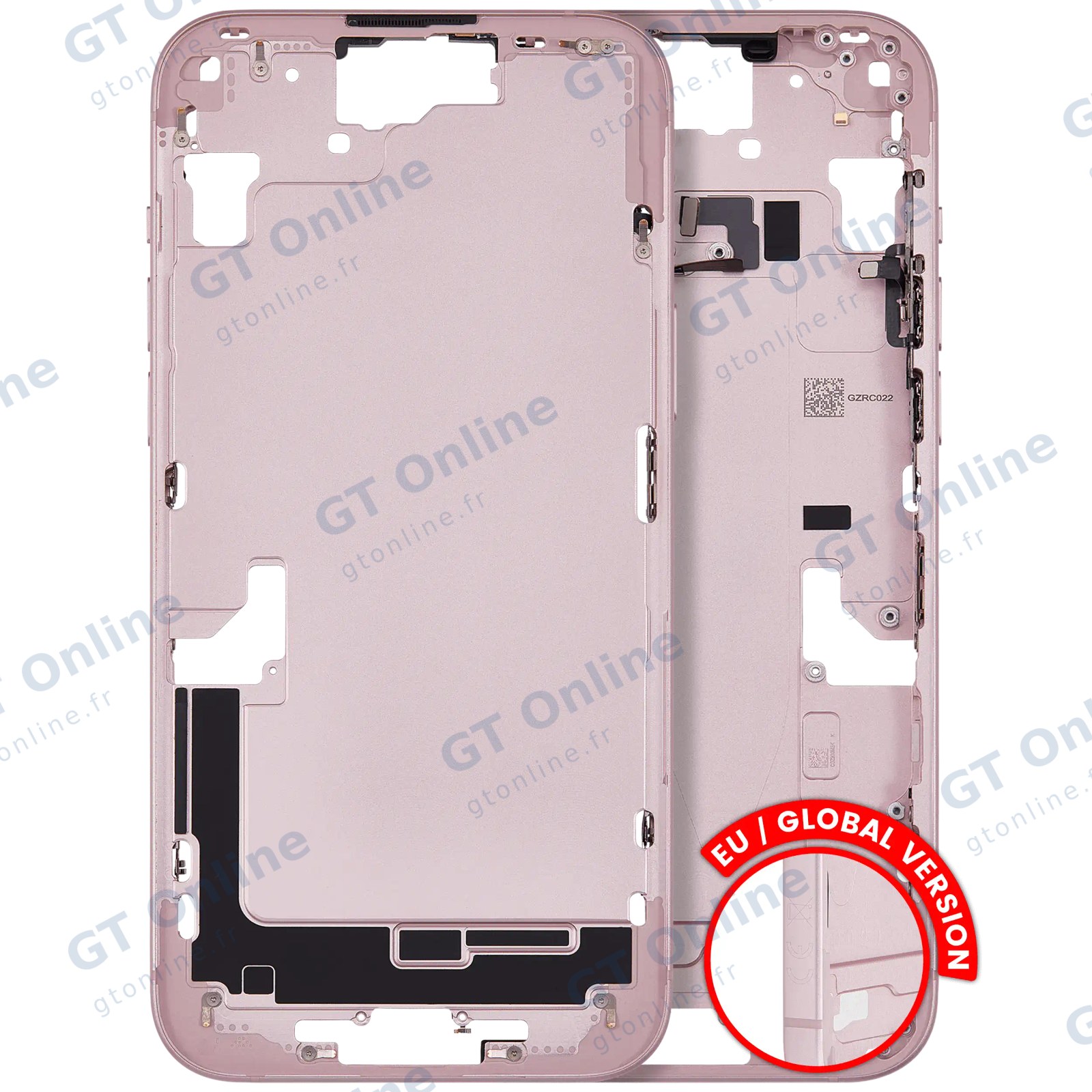 Châssis pour Apple iPhone 15 Plus (version EU, origine d'occasion — grade A, rose)