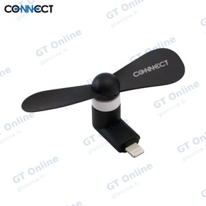 Ventilateur pour Smartphone CONNECT Lightning Noir
