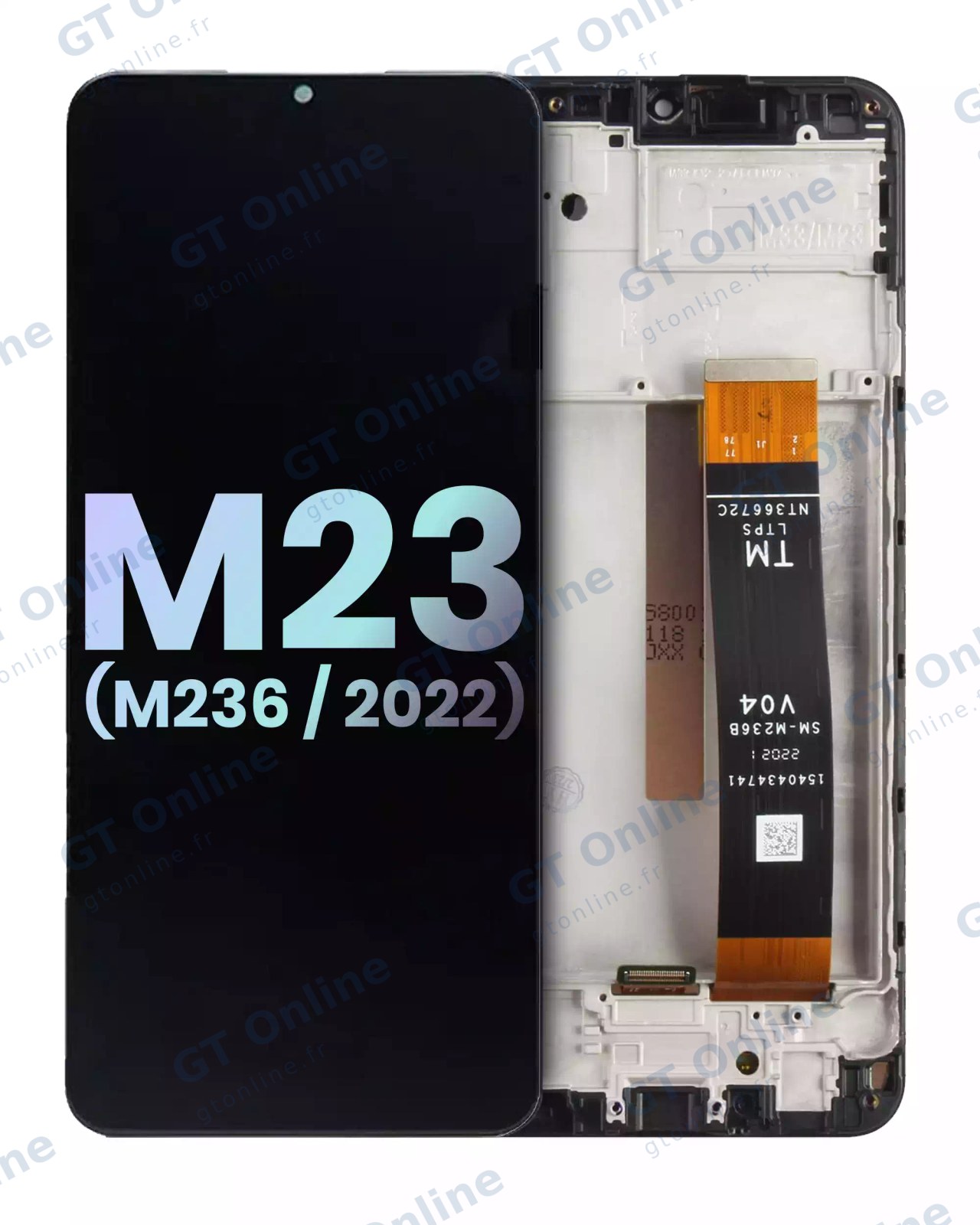 Écran LCD avec châssis pour Samsung Galaxy M23 (M236 / 2022) (pack service origine, toutes couleurs)