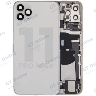 Châssis avec nappe de charge et petits composants pour Apple iPhone 11 Pro Max (origine d'occasion — grade B, argent)