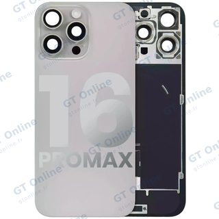 Vitre arrière pour Apple iPhone 16 Pro Max (origine d'occasion — grade A, titane naturel)