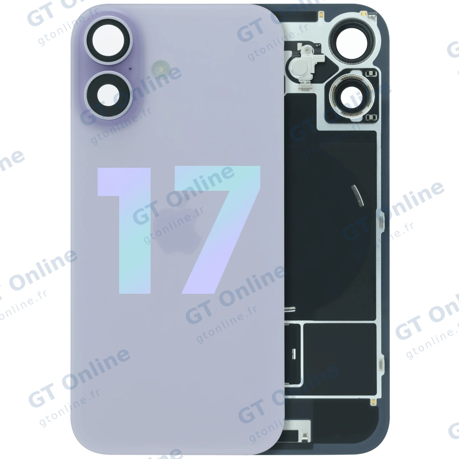 Vitre arrière pour Apple iPhone 17 (pack service origine, Lavender)