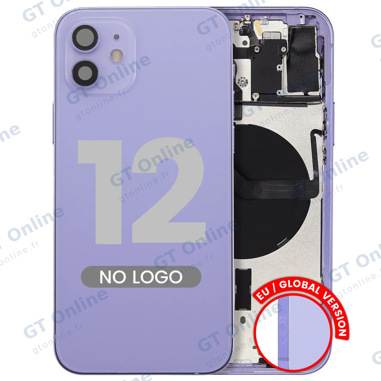 Châssis pour Apple iPhone 12 (version EU, compatible premium, violet)
