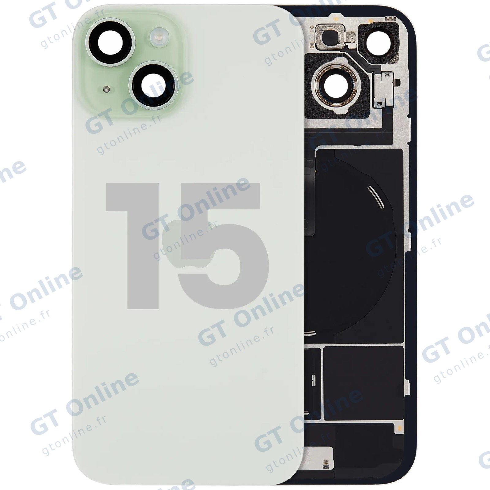 Vitre arrière pour Apple iPhone 15 (origine d'occasion — grade B, vert)