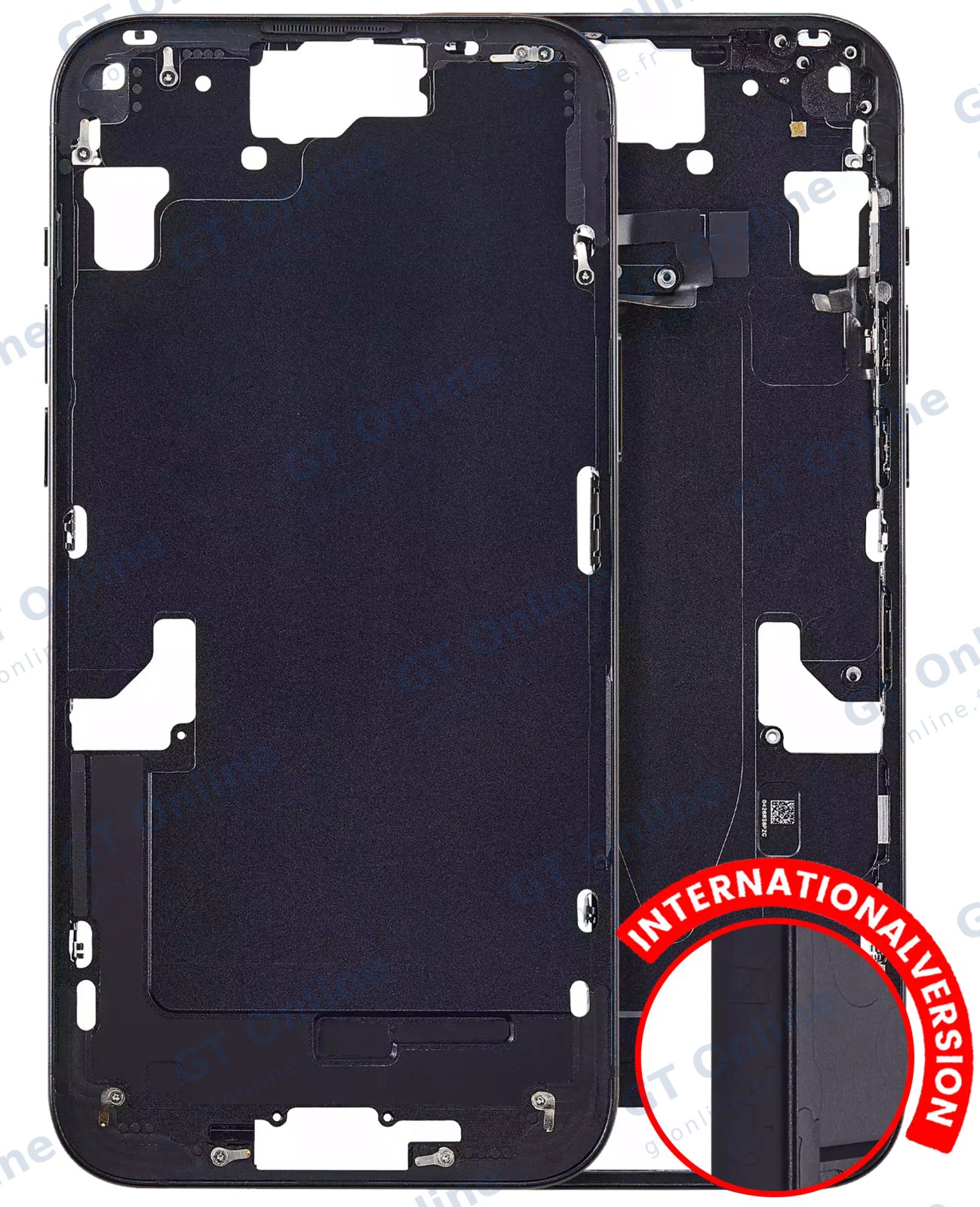 Châssis pour Apple iPhone 15 Plus (version EU, compatible premium, noir)