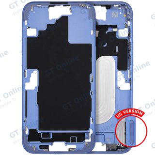 Châssis pour Apple iPhone 16 Plus (version US, compatible premium, Ultramarine)