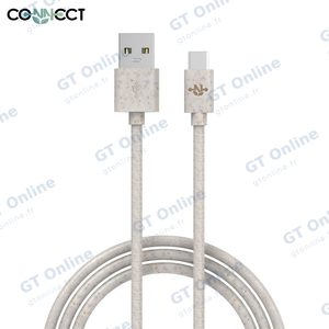 Câble Data USB vers USB-C CONNECT MC-CCB9 Eco-Friendly 15W (1m) Beige