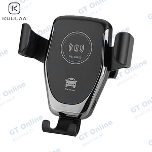 Support Smartphone Chargeur à Induction pour Voiture Kuulaa Q12 10W Noir