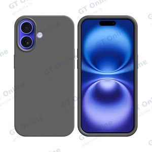 Coque Silicone Compatible pour Apple iPhone 16 (#34) Gris Foncé