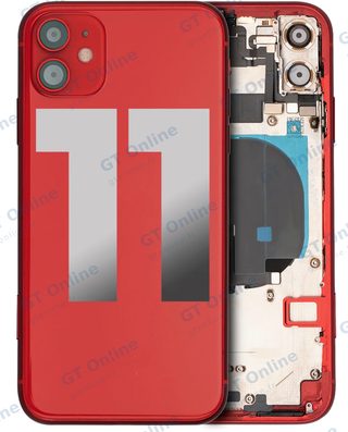 Châssis pour Apple iPhone 11 (origine d'occasion — grade A, rouge)
