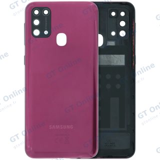 Vitre arrière pour Samsung Galaxy M31 (M315) (pack service origine, rouge)