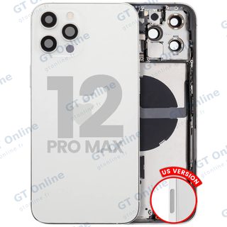 Châssis pour Apple iPhone 12 Pro Max (version US, origine d'occasion — grade A, argent)