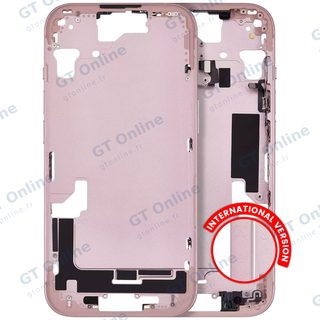Châssis pour Apple iPhone 15 (version EU, compatible premium, rose)