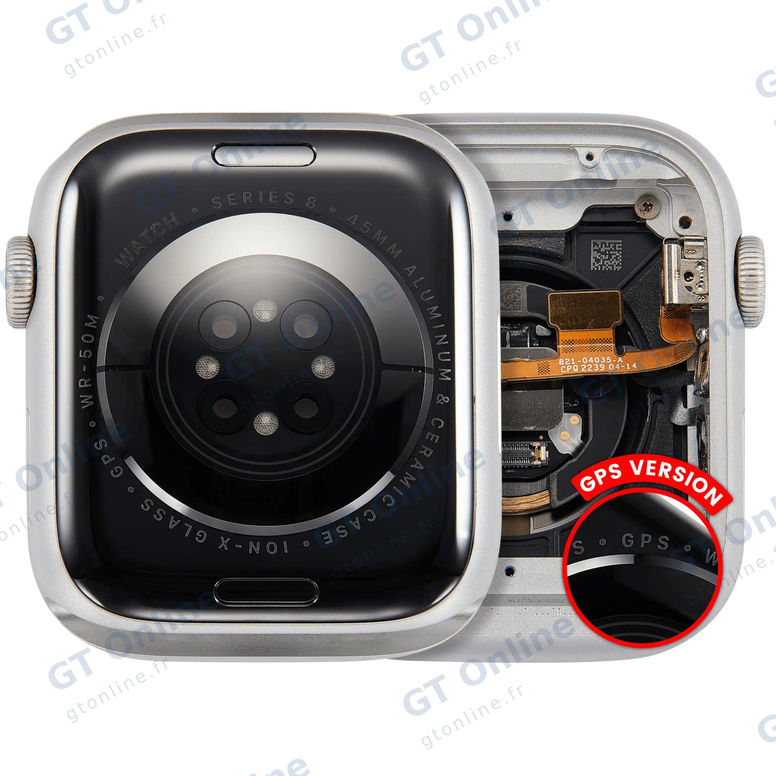 Châssis pour Apple Watch Series 8 (45MM) (origine d'occasion — grade A, version GPS, Aluminum / Silver)